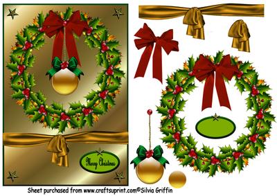 Wreath with Golden Decoration Sbs