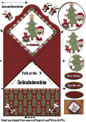 Doggy Christmas Folded Card
