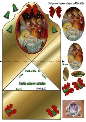 Jesus with Kids in Gold Nativity Fc