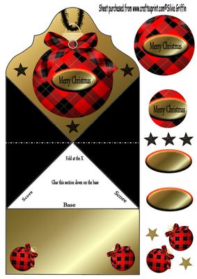 Red Tartan Christmas Bulb Fc