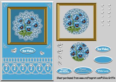 Blue Pansy - Bd or Mothersday Qs