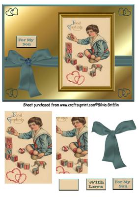 Vintage Valentine for My Son Qs