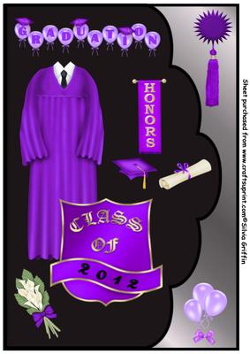Purple Graduation Male A4