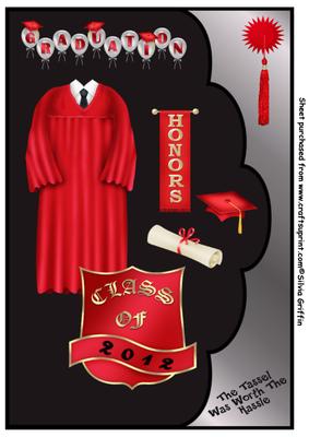 Red Graduation Male A4