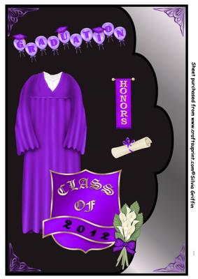 Purple Graduation Ladies A4