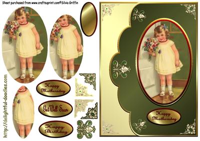 Flower Girl Scaloped, Green Qs