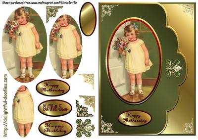 Flower Girl Gold Scaloped Qs