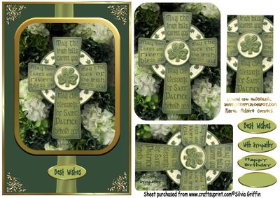 Irish Blessing Cross Green Qs