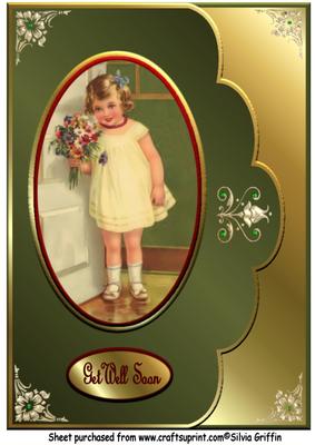 Flower Girl, Get Well, Scalloped A4