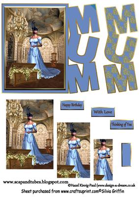 Lady in Blue Dress Mum