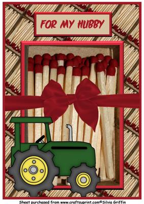 Match Sticks for Hubby with Tractor A4