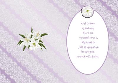 Lilac Lace and Lilies with Poem Is