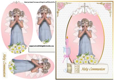 Holy Communion Girl with Vail and Bible Qs
