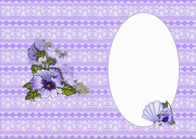 Lilac with Pansies and Lace Is