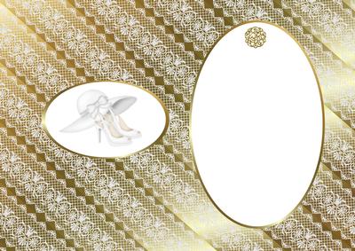 Lace on Gold with Shoe and Hat Is