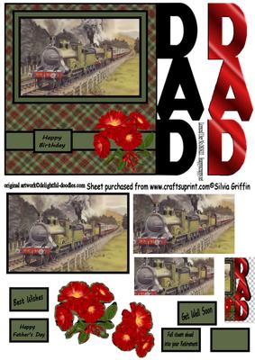 Vintage Locomotive Dad Over the Edge Qs