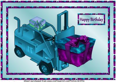Forklift with Gifts A4