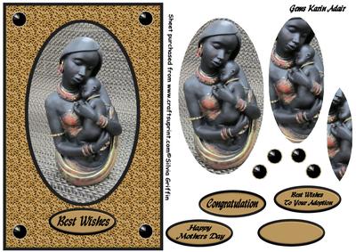 Ethnic Lady Holding a Baby Qs Oval