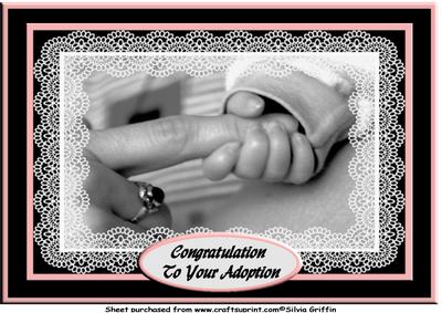 Baby Holding Finger for a Adoption A4