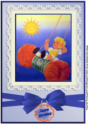 Little Girl on a "yarn Swing" A4