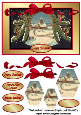 Christmas Village Within a Bell