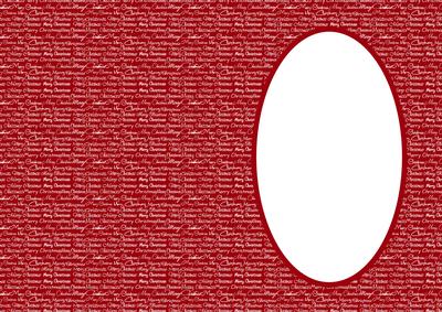 Merry Christmas in White on Red Is