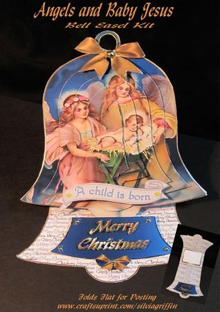 Angels and Baby Jesus Bell Easel Kit
