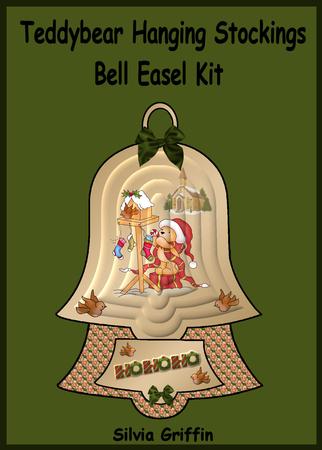 Teddybear Hanging Christmas Stockings Bell Easel Kit