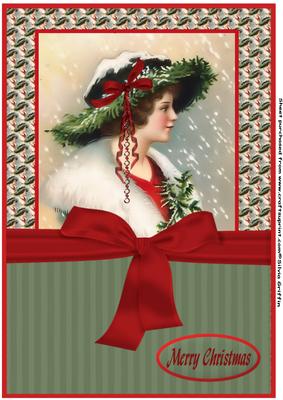 Vintage Christmas Bonnet A4