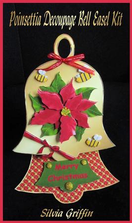 Poinsettia with Bees Bell Easel Kit