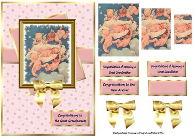 Angels Bringing Baby Blessings in Pink Qs