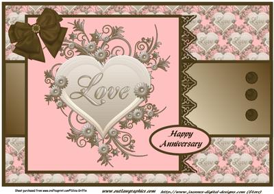 Romantic Heart for an Anniversary A4