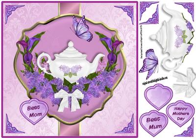 Lavender Flowers with Teapot Qs