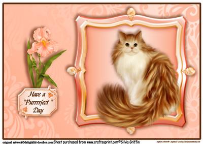 Have a "purrrr-fect " Day (calico Cat) Sbs