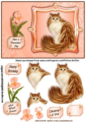Have a "purrrfect Day" (calico Cat) Sbs