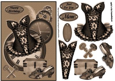 Steampunk Corset with Vintage Shoes Qs