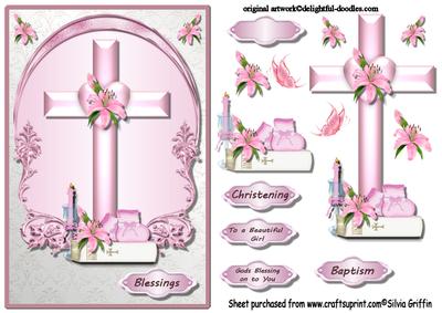 Pink Cross with Pink Lily Qs