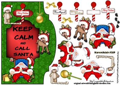 Keep Calm Santa and Call Santa