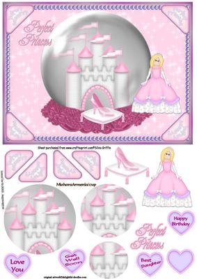 Pink Princess Snowglobe