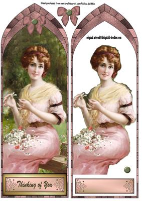Fancy Arch with Vintage Lady in Pink Dl