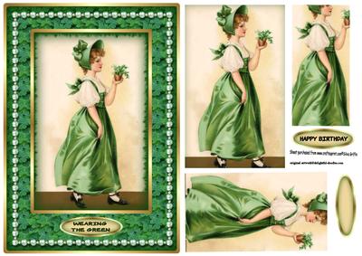 Wearing the Green Vintage Fashion Dress Py