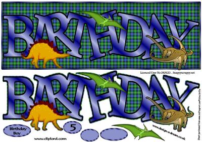 Birthday Dinosaures Dl