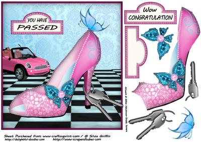 Pink Stiletto with Car Keys Qc