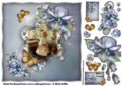 Blue Roses with Little Girls - Best Friends Sbs