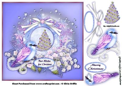 Soft Christmas Scene with a Bird Sbs