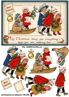 The Christmas Sleigh with Children Sbs