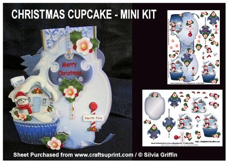 Christmas Cup Cake Easel Mini Kit