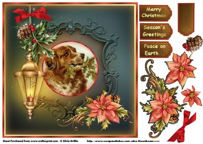 Dog with Holy Christmas Picture Sbs
