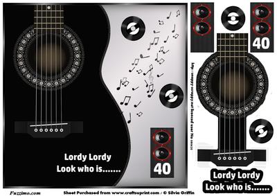 Black Guitar 40th Birthday Qs