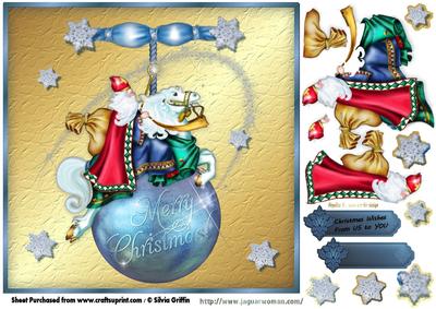 Saint Nick Riding a White Horse Ornament Sbs